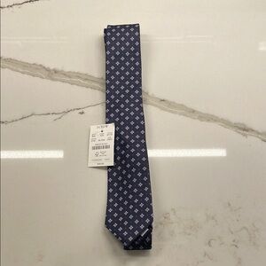 J. Crew Navy Blue Patterned Men's Slim Tie